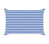 vidaXL Voile d'ombre Bleu et Blanc 2 x 3 m HDPE