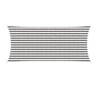 vidaXL Voile d'ombre Gris clair et blanc 2 x 5 m HDPE