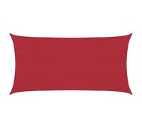 vidaXL Voile d'ombre 2 x 6 m HDPE Rectangulaire Rouge