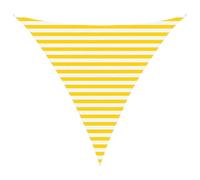 vidaXL Voile d'ombre triangulaire jaune et blanc 3 x 3 x 3 m 100% polyester Oxford UV résistant