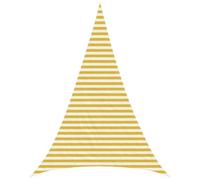 vidaXL Voile d'ombre 3 x 4 x 4 m HDPE Triangulaire Jaune et Blanc