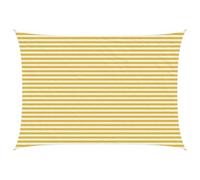 vidaXL Voile d'ombre 3 x 6 m HDPE Jaune et blanc