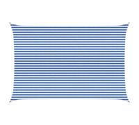 vidaXL Voile d'ombre HDPE 4 x 5 m Bleu et Blanc – Moderne, Résistant au vent, Anti-UV