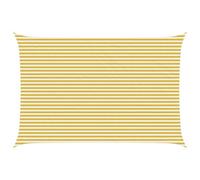 vidaXL Tente d'ombrage jaune et blanche 4 x 7 m en HDPE
