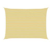 vidaXL Tente d'ombrage jaune et blanche 5 x 7 m en HDPE