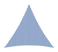 vidaXL Voile d'ombre 6 x 6 x 6 m HDPE Triangulaire Bleu et Blanc