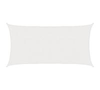 vidaXL Voile d'ombre Blanc 2 x 6 m HDPE, Voile d'ombrage Moderne, Protection pour balcons, terrasse, Pare-Soleil, résistant au Vent, Couvre UV