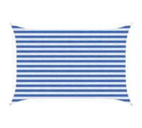 vidaXL Voile d'ombre Bleu et Blanc 2 x 3,5 m HDPE