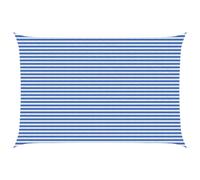 vidaXL Voile d'ombre Bleu et Blanc 4 x 5 m HDPE, Voile d'ombrage Moderne, Protection pour balcons, terrasse, Pare-Soleil, résistant au Vent, Couvre UV