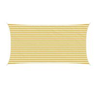 vidaXL Voile d'ombre Jaune et blanc 2,5 x 4,5 m HDPE