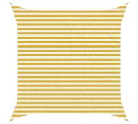 vidaXL Voile d'ombre Jaune et Blanc 3 x 3 m HDPE