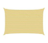vidaXL Voile d'ombre Jaune et blanc 3 x 4 m HDPE