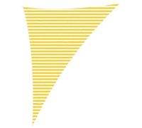 vidaXL Voile d'ombre Jaune et Blanc 4 x 5 x 6,4 m, Solution extérieure, Voile d'ombrage Triangulaire UV résistant, auvent Moderne pour Jardin, Balcon, Aire de Jeux
