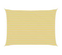 vidaXL Tente d'ombrage jaune et blanche 5 x 7 m en HDPE