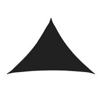 vidaXL Voile d'ombre Noir 7 x 5 x 5 m HDPE, Jardin et terrasse, Voile Triangulaire Design pour Ombre, Protection UV, Toile Moderne pour Votre Coin extérieur