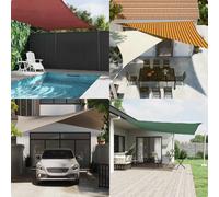 vidaXL Voile d'ombre Orange et marron 7 x 5 x 5 m