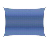 vidaXL Voile d'ombre Rectangulaire 3,5 x 5 m HDPE Bleu et Blanc