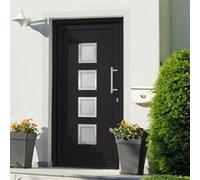 vidaXL Porte d'entrée anthracite 108 x 200 cm