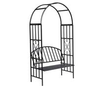 vidaXL Voûte à Roses de Jardin Banc Terrasse Tuteur Arceau Arche à Rosiers
