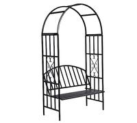 vidaXL Voûte à Roses de Jardin Banc Terrasse Tuteur Arceau Arche à Rosiers
