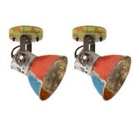 Wand- / plafondlampen industrieel 2 st gerecycled E27 17x24 cm344391