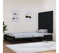 vidaXL Tête de lit murale Noir 108x3x90 cm Bois massif de pin