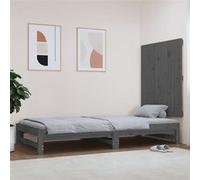 vidaXL Wandhoofdbord 82,5x3x90 cm massief grenenhout grijs824905 Gris G