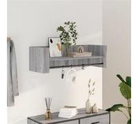 vidaXL Wandschap 100x35x30,5 cm bewerkt hout grijs sonoma eikenkleurig848463 Gris G