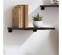 vidaXL Étagère murale 40x40x2 cm chêne massif traité Marron foncé