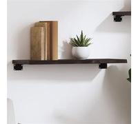 vidaXL Wandschap 60x20x2 cm behandeld massief eikenhout donkerbruin363761 Marron G