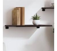 vidaXL Étagère murale gris foncé 60x40x2 cm bois chêne massif traité