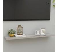 Vidaxl Etagère Murale Flottante Gris Béton 120x23,5x3,8 Cm Mdf