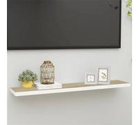 vidaXL Étagère flottante murale Chêne et blanc 120x23,5x3,8 cm MDF