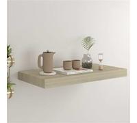 vidaXL Etagère Murale Flottante Etagère Suspendue Support Mural Bibliothèque Salon Salle de Séjour Maison Intérieur Couleur de Chêne 50x23x3,8 cm MDF