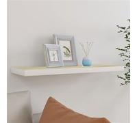 vidaXL Étagère Flottante Murale Chêne et Blanc 80x23,5x3,8 cm