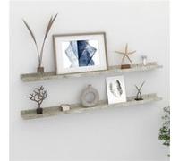 vidaXL Wandschappen 2 st 100x9x3 cm betongrijs326702 Gris G