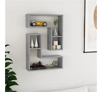 vidaXL Étagères Murales 2 pcs - Gris Béton