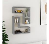 vidaXL Étagères murales 2pcs Sonoma gris 50x15x50 cm Bois d'ingénierie