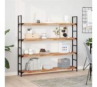 vidaXL Wandschappen 3 st zwevend olieafwerking 140x20x4 cm acaciahout3279597 Marron G