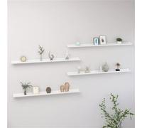vidaXL Wandschappen 4 st 115x9x3 cm hoogglans wit326657 Blanc G