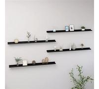 vidaXL Wandschappen 4 st 115x9x3 cm zwart326671 Noir G