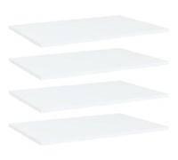 vidaXL Panneaux de bibliothèque 4 pièces 60x40x1,5 cm Bois d’ingénierie Blanc