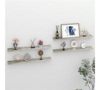 vidaXL Wandschappen 4 st 80x9x3 cm betongrijs326706 Gris G