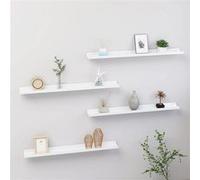 vidaXL Wandschappen 4 st 80x9x3 cm hoogglans wit326655 Blanc G