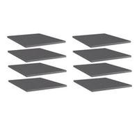 vidaXL Wandschappen 8 st 40x50x1,5 cm bewerkt hout hoogglans grijs805201 Gris G
