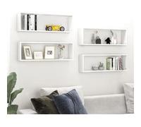 vidaXL Étagères cube murales - Blanc 80x15x26,5cm