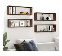 vidaXL Wandschappen kubus 4 st 80x15x26,5 cm hout bruin eikenkleur815922 Marron G