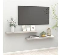 vidaXL Étagères murales flottantes 2 pcs gris béton 120x23,5x3,8cm MDF
