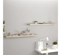 vidaXL Étagères murales flottantes 2 pcs Chêne 120x23,5x3,8 cm MDF
