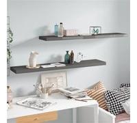 vidaXL Étagères Murales Flottantes 2 pcs Gris Brillant